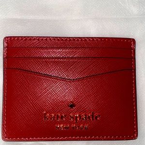 Kate spade burgundy card holder
